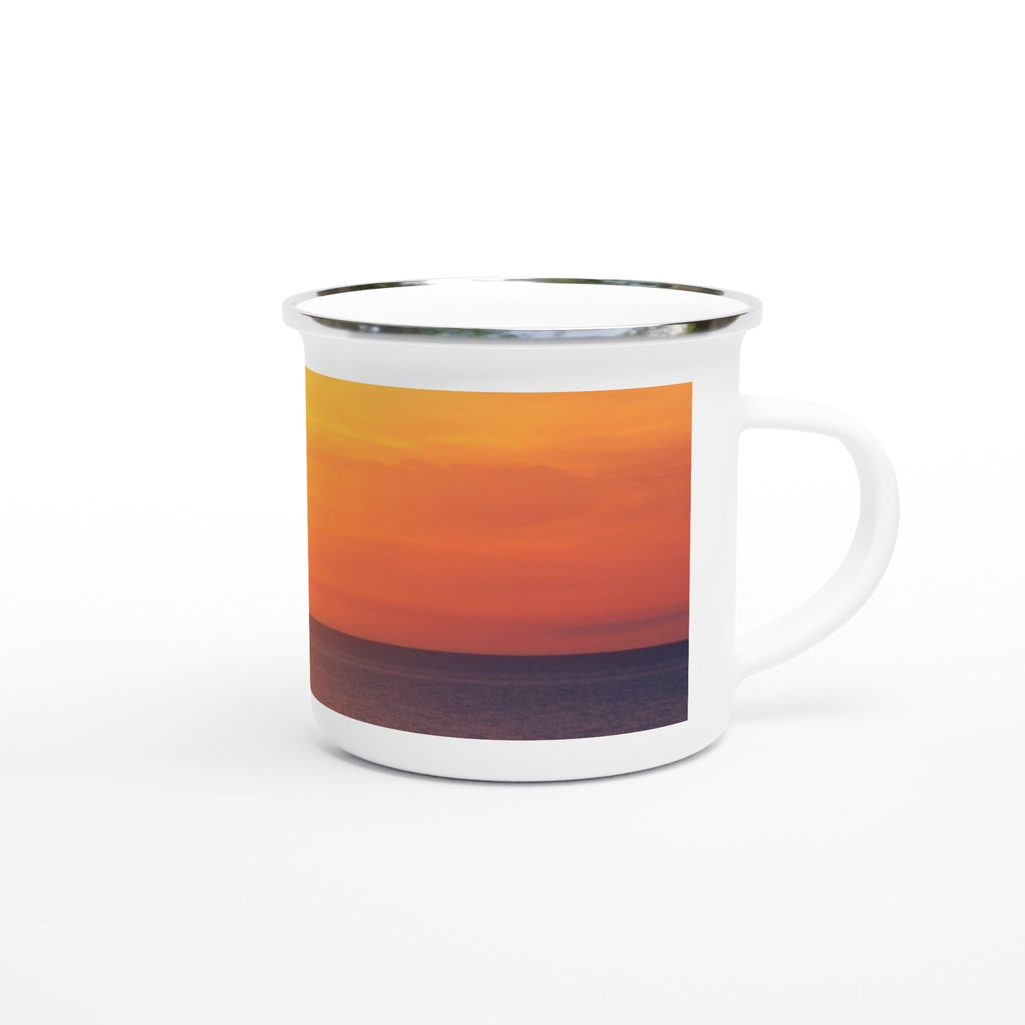 Weiße Emaille-Tasse (350ml)