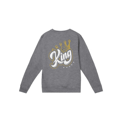 "King & Queen Edition" Premium Unisex Pullover mit Rundhalsausschnitt